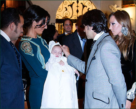 Bautizo en La Puebla del primer hijo de Diego Ventura
