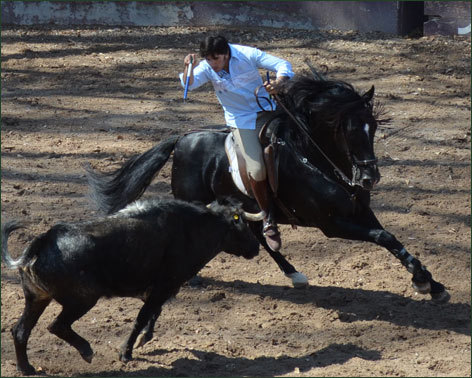 Diego Ventura disfrutó el toreo con dos toros de Pepe Garfias previo a Moroleón